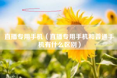 直播专用手机（直播专用手机和普通手机有什么区别）